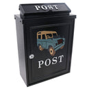 Landrover Defender Letter Post Mail Box Metal Black Wall Door House Lockable