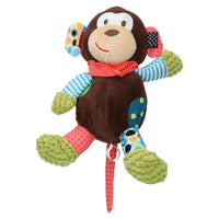 Jouet en peluche pour chien Rainbow Sonny &amp; Mitchel Monkey avec couinement