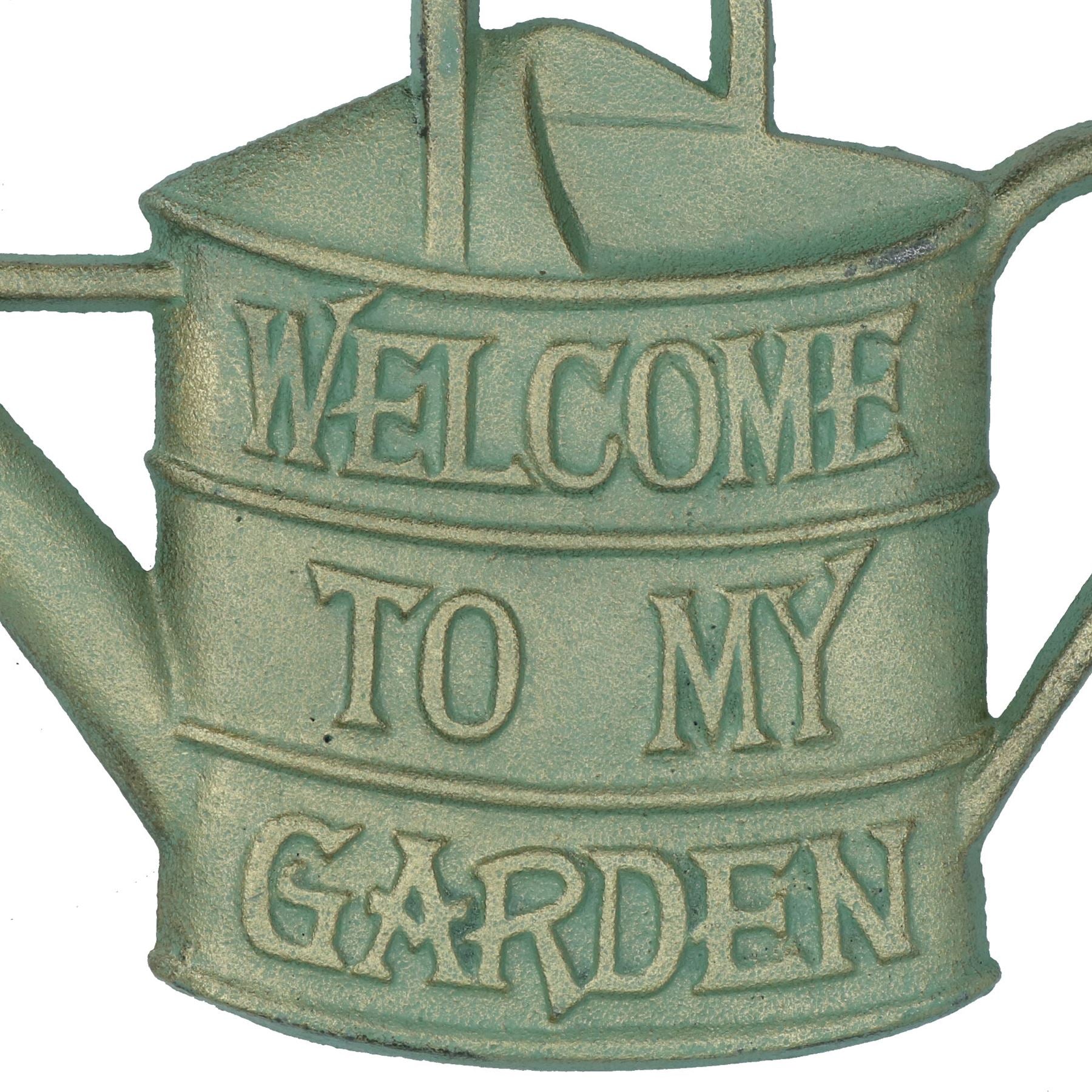 Welcome To My Garden Watering Can Cast Iron Sign Plaque Door Wall House