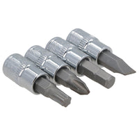 1/4" Drive Metric Shallow Sockets And Accessory set 4 - 13mm 27pc Torx / Hex / Bits