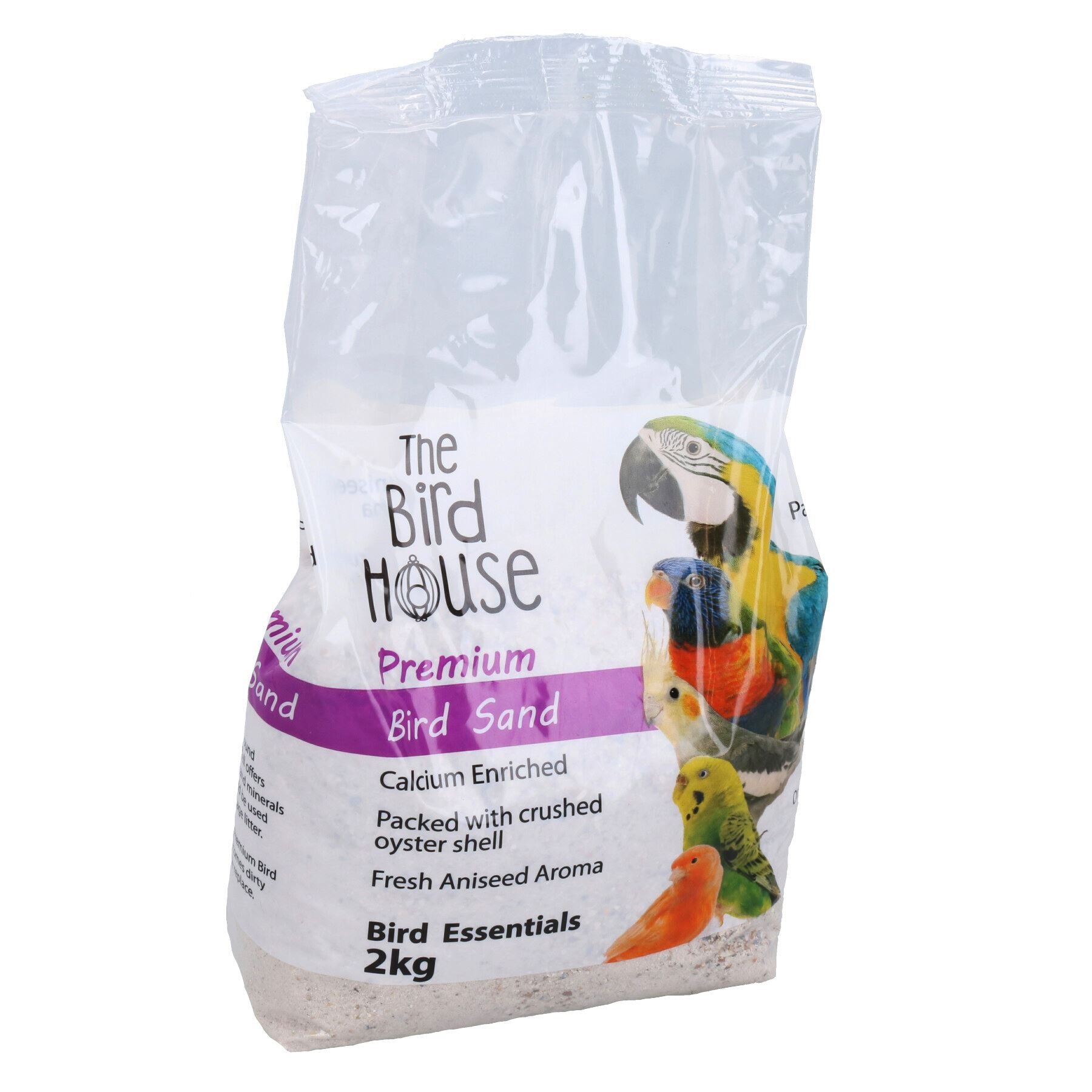 2PK 2kg Premium Parrot Bird Sand Calcium & Minerals Aid Digestion Cage Litter