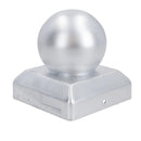Metal Fence Post Caps Round / Ball 100mm x 100mm Protector Cover Silver