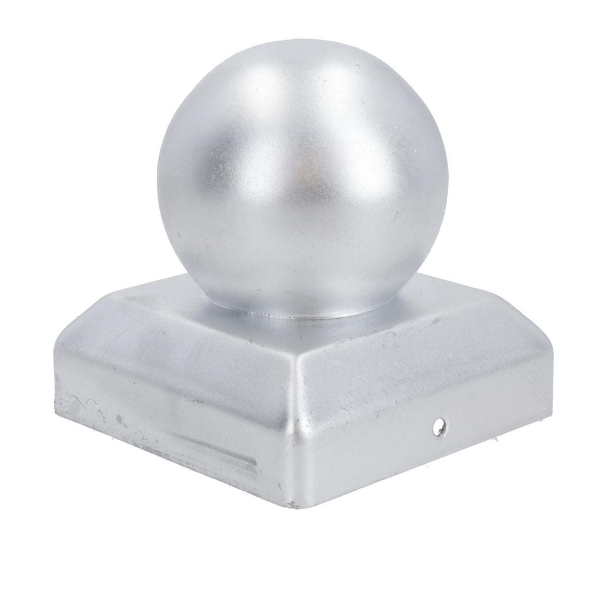 Metal Fence Post Caps Round / Ball 100mm x 100mm Protector Cover Silver