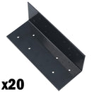Fence Post Extender Angle Bracket Grey 70 x 70 x 180mm Holder Support