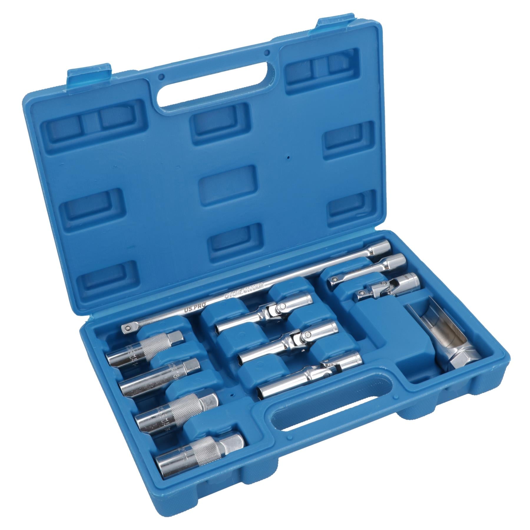 3/8" Drive Glow Spark Plug And Sensor Socket Set Glowplug Sparkplug 11pc