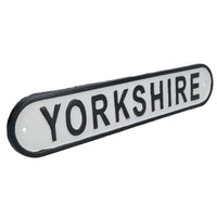 Yorkshire Cast Iron Sign Plaque Wall Door Fence Gate Post House Garden Yard