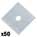 Square Plate Washer M10 50mm x 50mm Galvanised Timber Wood Fastener