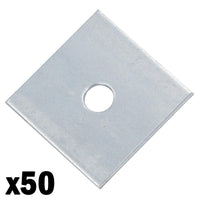 Square Plate Washer M10 50mm x 50mm Galvanised Timber Wood Fastener