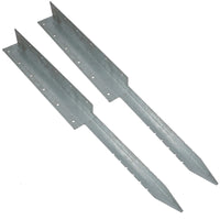 Garden Triple Sleeper Corner Support Stake Spike Galvanised Steel 930mm