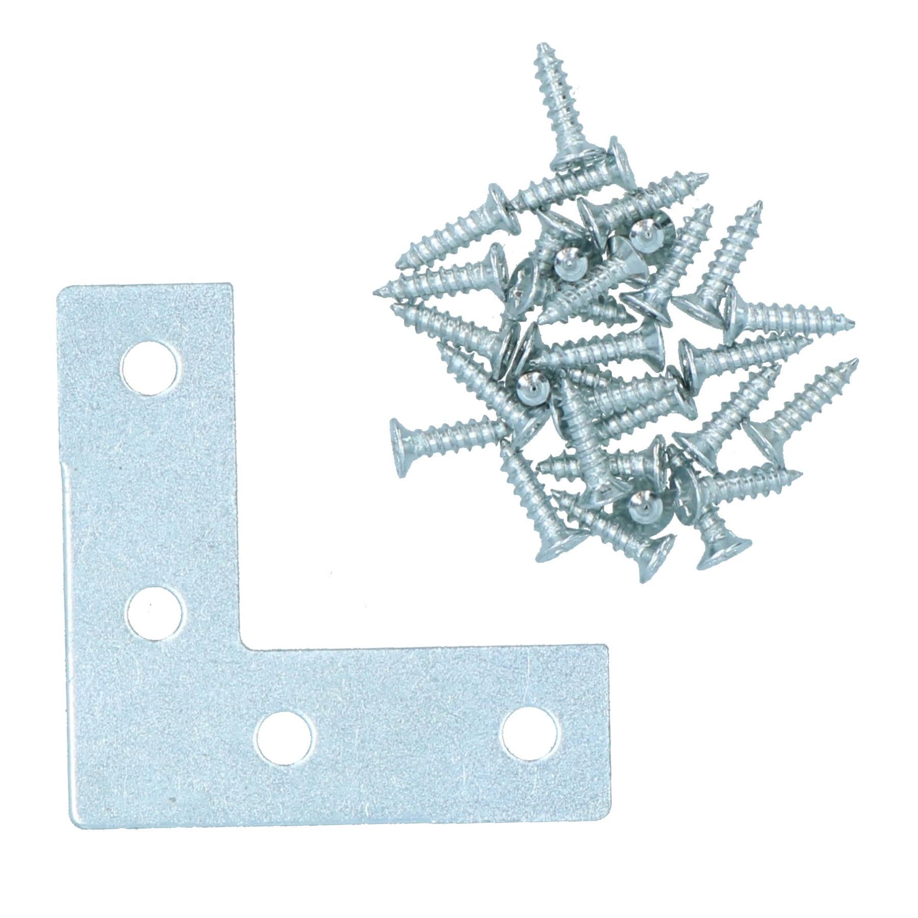 50mm (2in.) Corner Mending Plate Angle Bracket L Shape Reinforcing Repairing