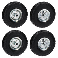 4 x 10" Pneumatic Sack Truck / Trolley / Garden Cart Wheels 4.10/3.50 - 4