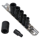 7pc Impacted Impact Female Torx Star E Sockets E6 - E16 1/4" + 3/8" Drive