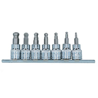 Metric Shallow Ball Ended Allen Hex Key Sockets 3/8in. Drive 3 – 10mm 7pc