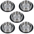 Stainless Steel Small Non Slip Pet Bowl Dish Food Water Dogs Cats 16cm