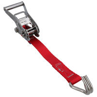 Sangle à cliquet en acier inoxydable pour remorque de bateau 3,7 m 25 mm Crochet à griffe de qualité marine