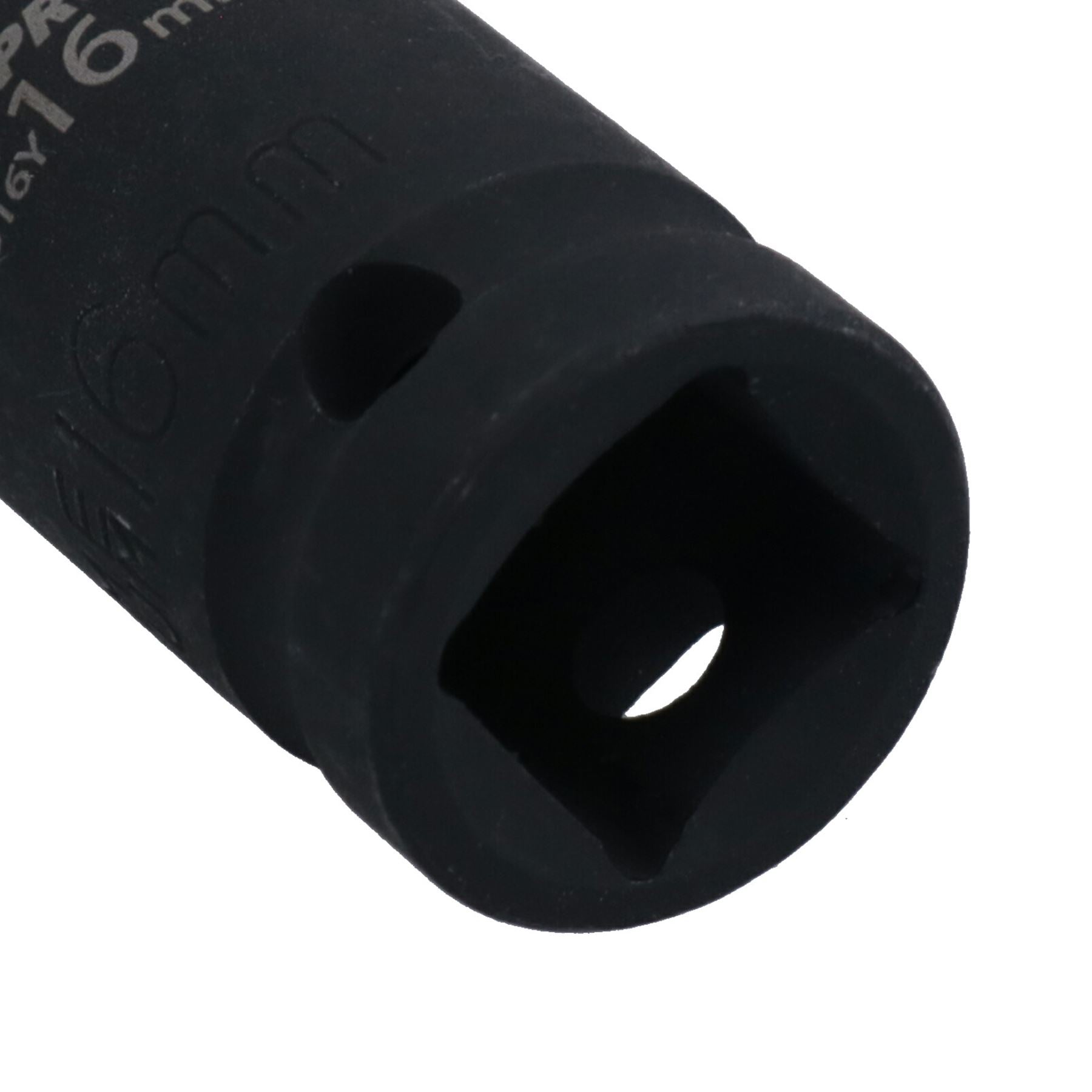 16mm 1/2in Drive Deep Metric Impact Impacted Socket 6 Sided Single Hex