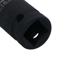 16mm 1/2in Drive Deep Metric Impact Impacted Socket 6 Sided Single Hex
