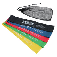 Resistance Bands Set of 5 Stretch Loops  X-Light - X-Strong for Yoga, Gym, Pilates