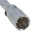 12-teiliger metrischer MM-Steckschlüssel mit flexiblem Kopf und Maulschlüssel 8 - 19 mm
