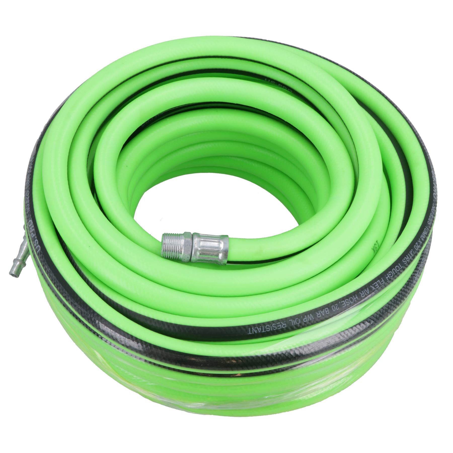 20 Meter/65 Fuß Kompressor Luftschlauch 10mm Innengummi + Armaturen