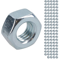 M6 x 1.0mm Hex Full Nut Fastener Hexagonal Metric Nuts Grade 8 Zinc Plated