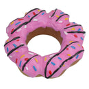 Pet Dog Vinyl Pink Donut Food Dog Toy Play Toy With Squeak 4x4x14cm