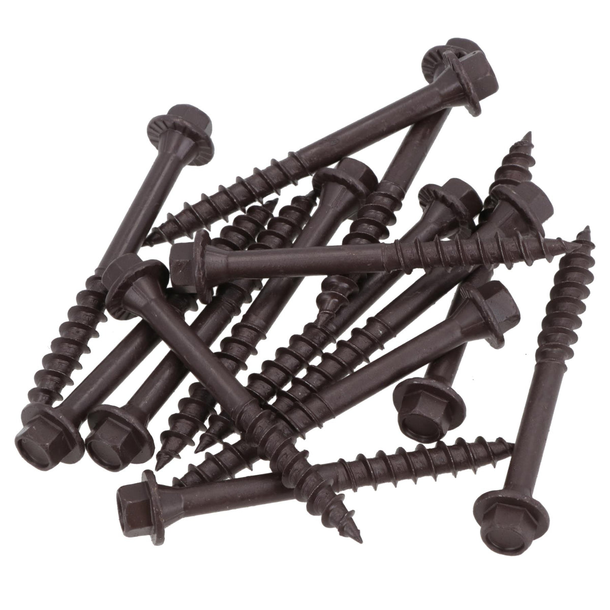63mm Timber Sleeper Wood Screws For Railway Sleepers Hex Head Brown 150pc