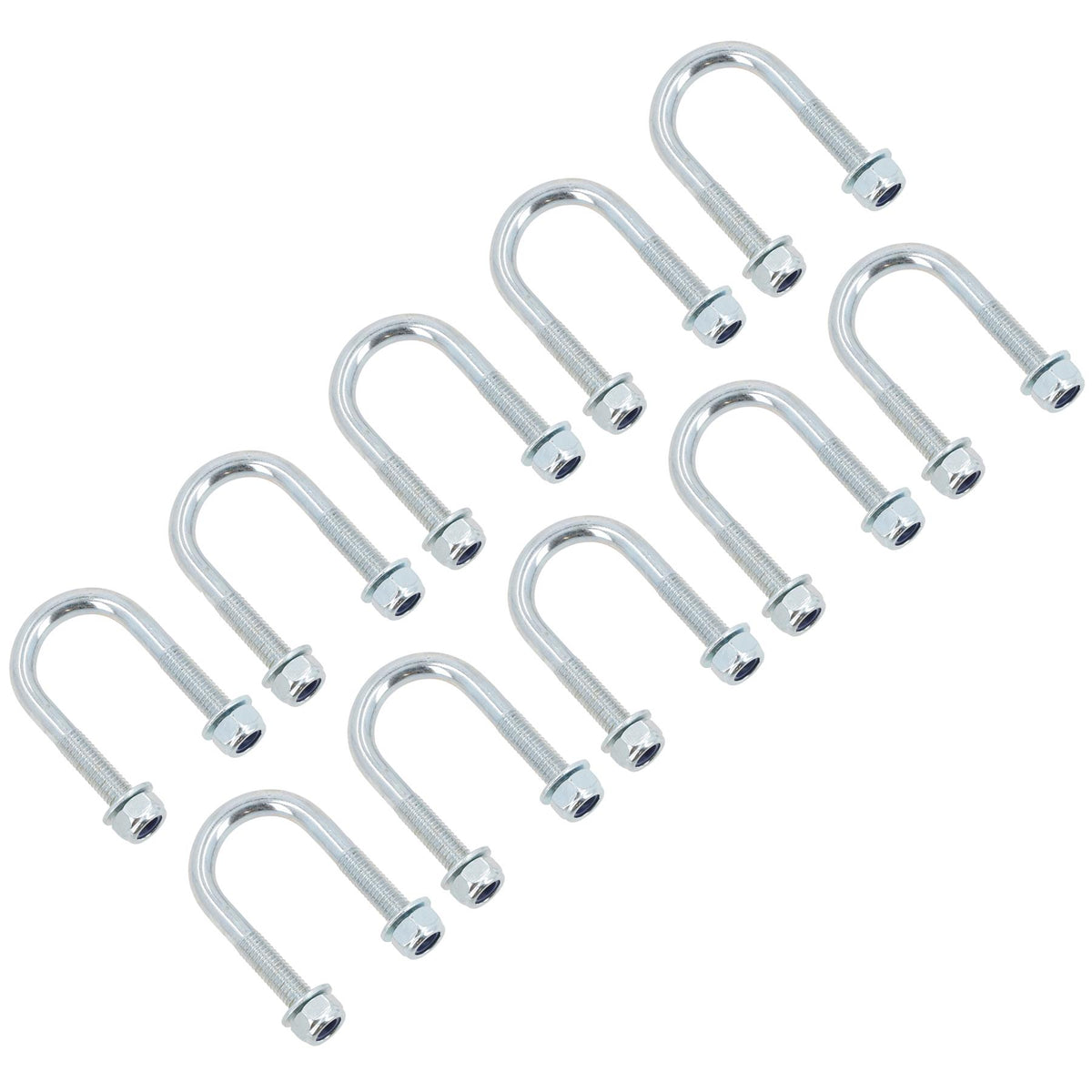M8 Round Bend U Bolt 27mm x 53mm Width x Length Pipe Clamp Fixing