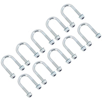 M8 Round Bend U Bolt 27mm x 53mm Width x Length Pipe Clamp Fixing