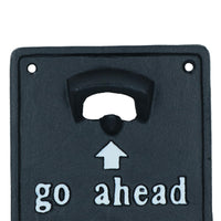 Take Your Top Off Bottle Opener Beer Cast Iron Sign Gift Garage Door Shed Bar