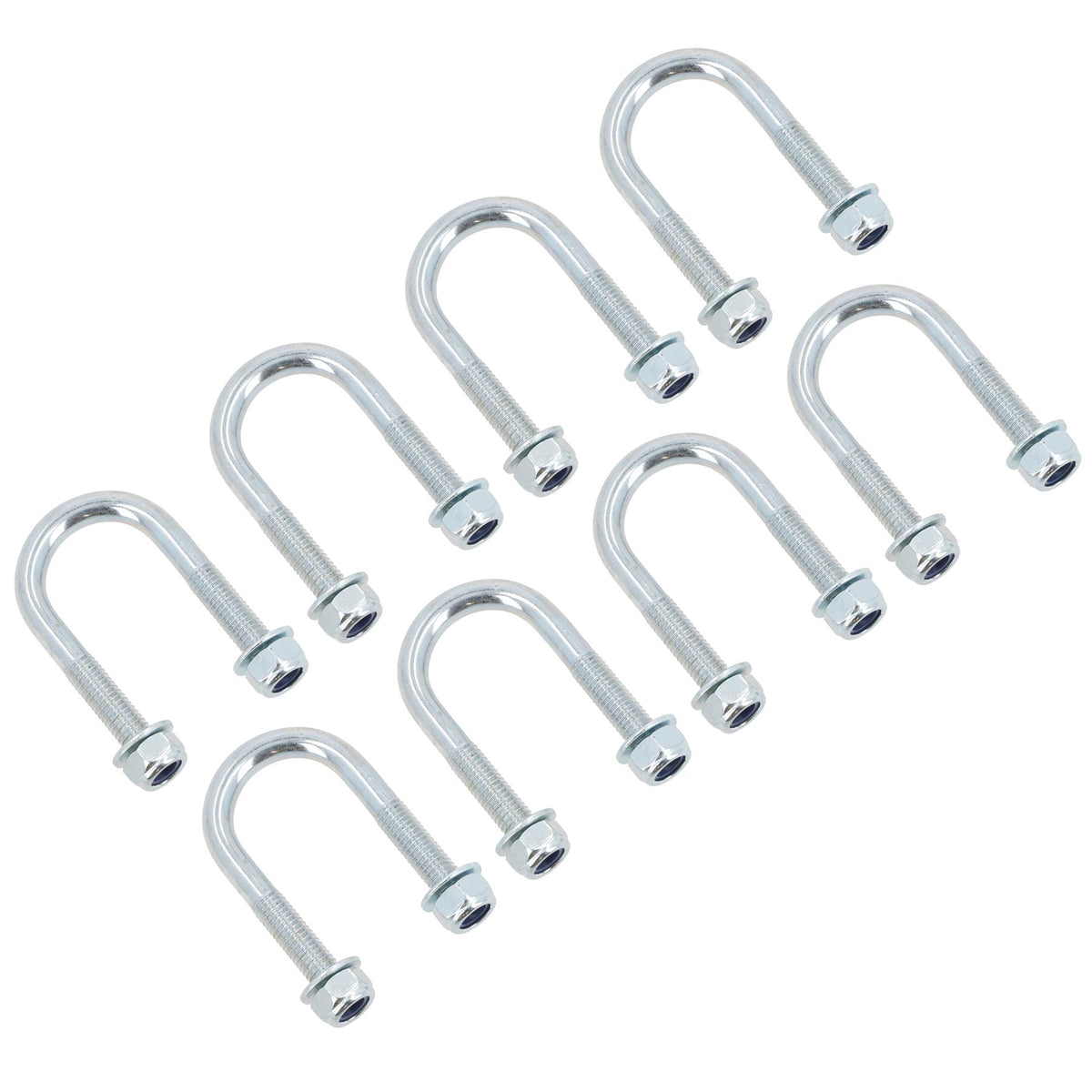 M8 Round Bend U Bolt 27mm x 53mm Width x Length Pipe Clamp Fixing