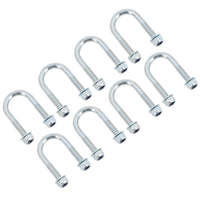 M8 Round Bend U Bolt 27mm x 53mm Width x Length Pipe Clamp Fixing