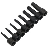 1/2" Drive Deep Impact Impacted male Torx Star Sockets T30 - T80 8pc Set