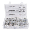 Assorted Stainless Steel Hose Pipe Clamps for Air Water Fuel Gas 8 – 44mm 91pc