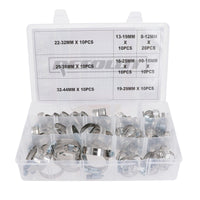 Assorted Stainless Steel Hose Pipe Clamps for Air Water Fuel Gas 8 – 44mm 91pc