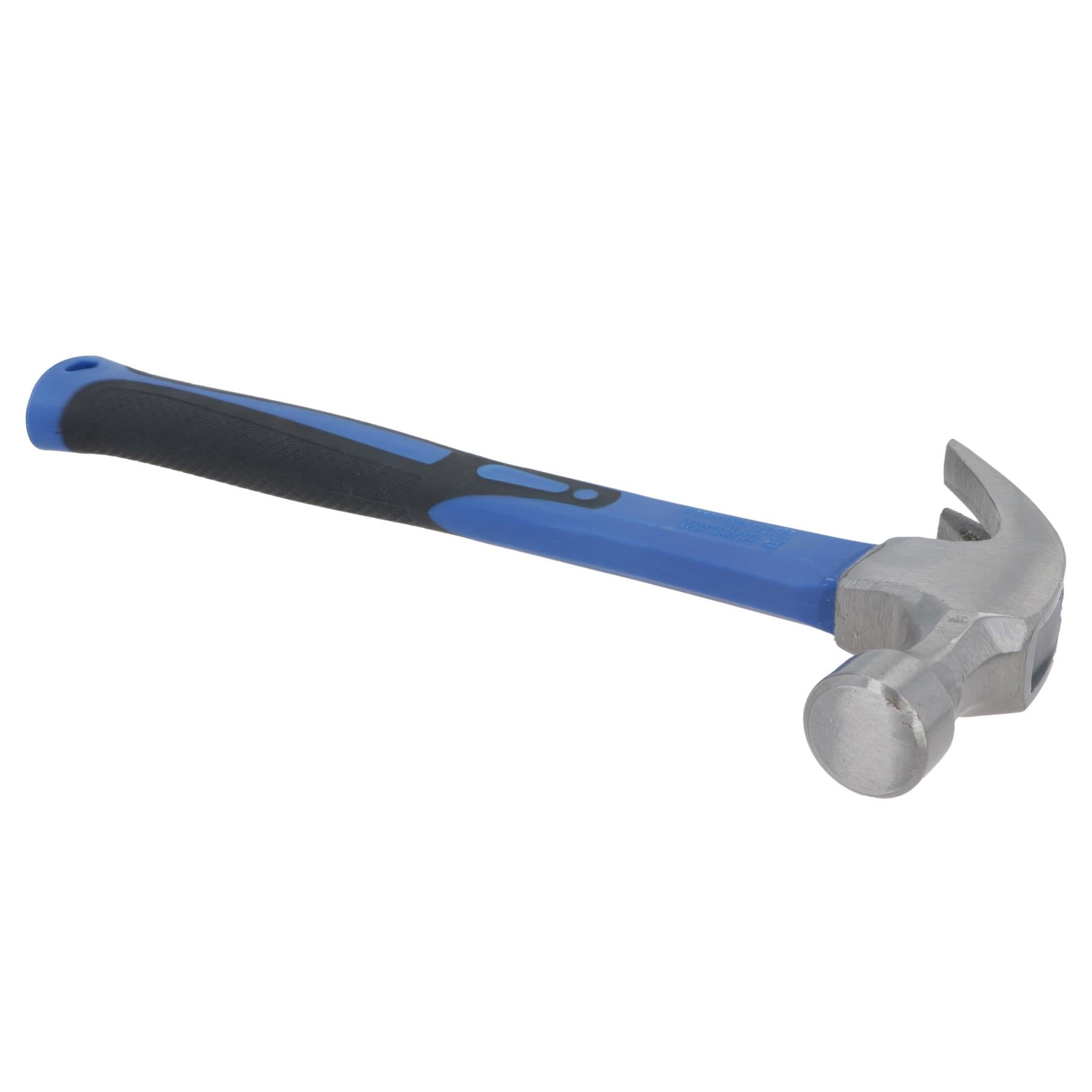 Klauenhammer Fiberglas 16oz mit TPR-Griff gebogener Reißnagel Stahlkopf AT047
