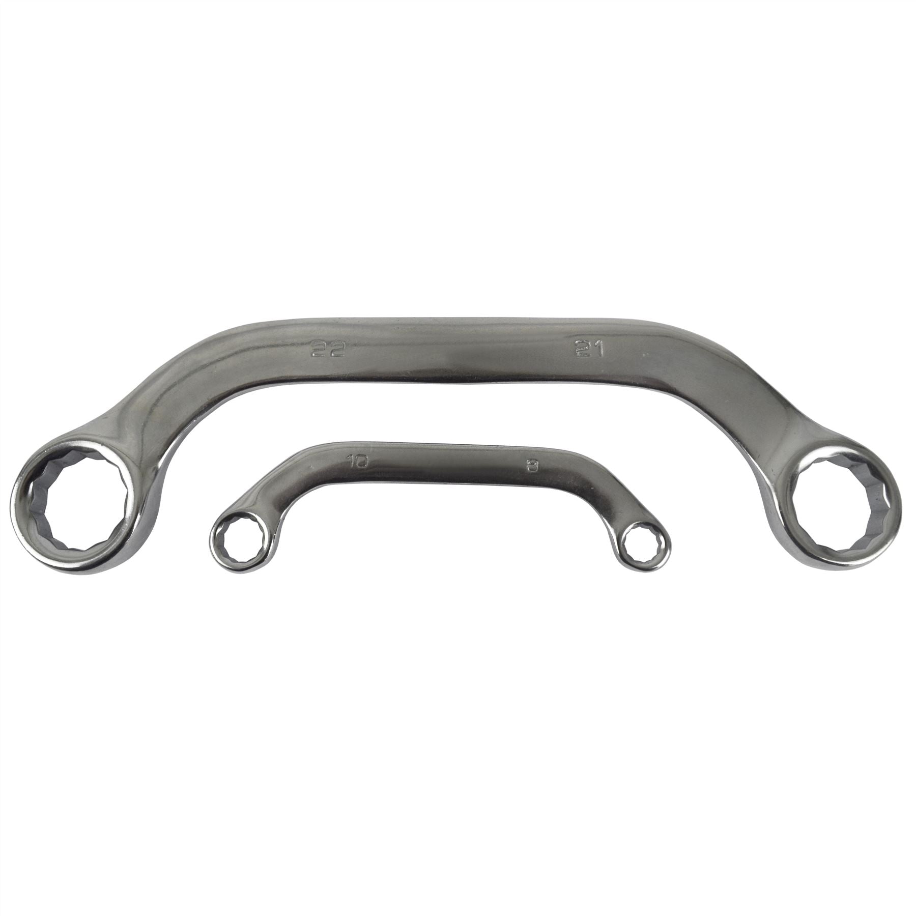 Half Moon Ring Spanners Metric Sizes 8-22mm Obstruction Bend C Wrench SIL291