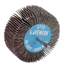80 Grit 80mm Flap Wheel Disc Abrasive Sanding Pads For Drills Grinders 6mm Shank