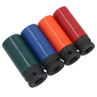 4pc 1/2" Drive Deep Colour Coded Alloy Wheel Impact Sockets 17 19 21 22mm
