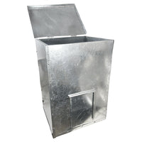 Coal Wood Feed Bunker Fuel Storage Container Galvanised Steel 150kg Capacity