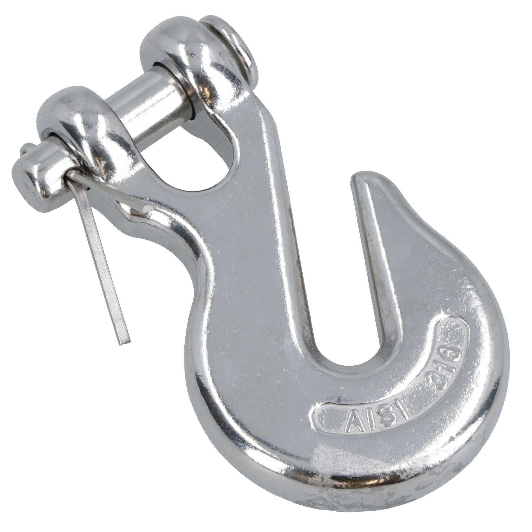 Clevis End Grab Hook Stainless Steel for 6mm (1/4in) Chain Lifting 750kg