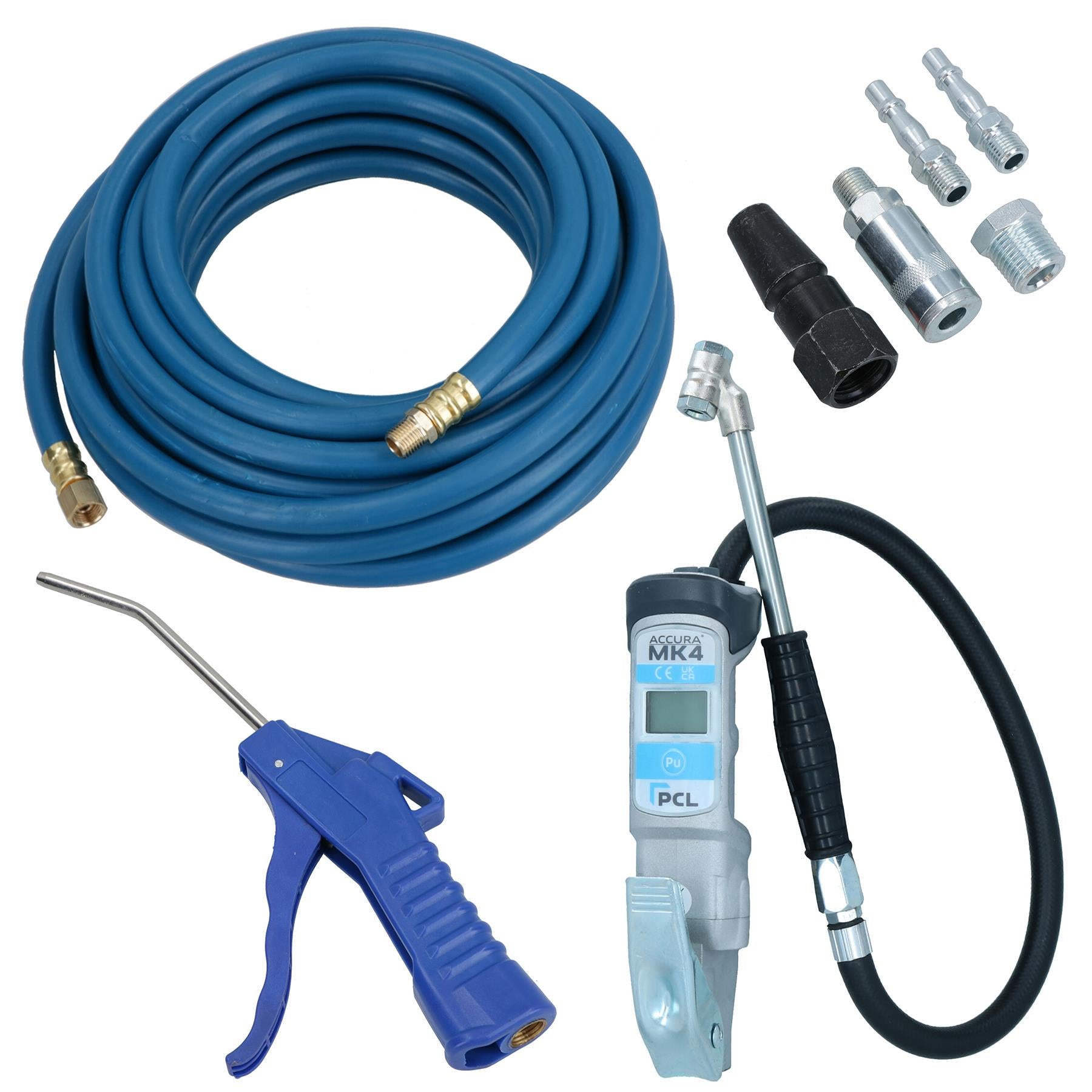 HGV 10m Air Line C Coupling with PCL Tyre Wheel Inflator Red Line Hose ...