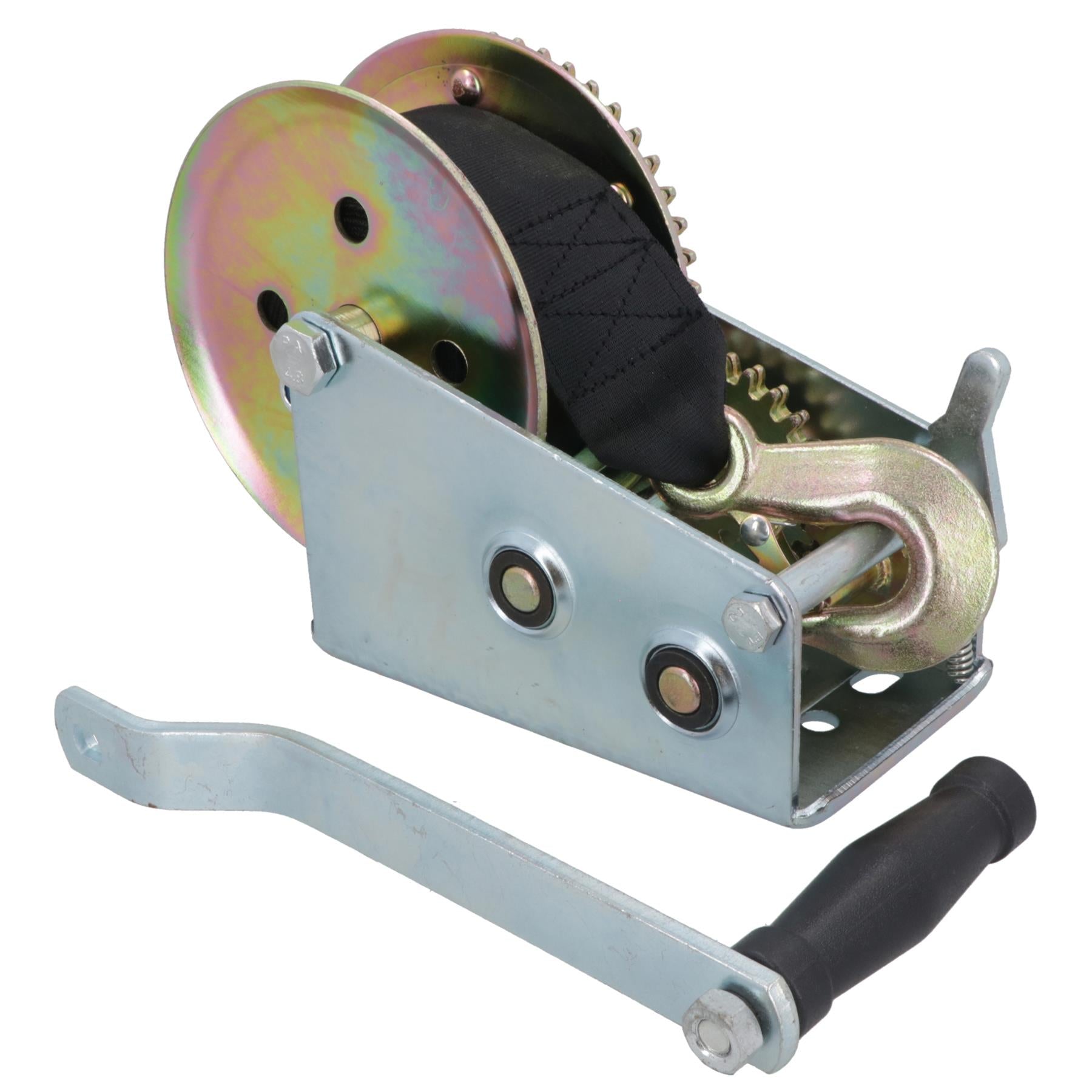 2000LB Hand Strap Winch Boat Caravan Trailer Marine Puller Hoist Gear TE826