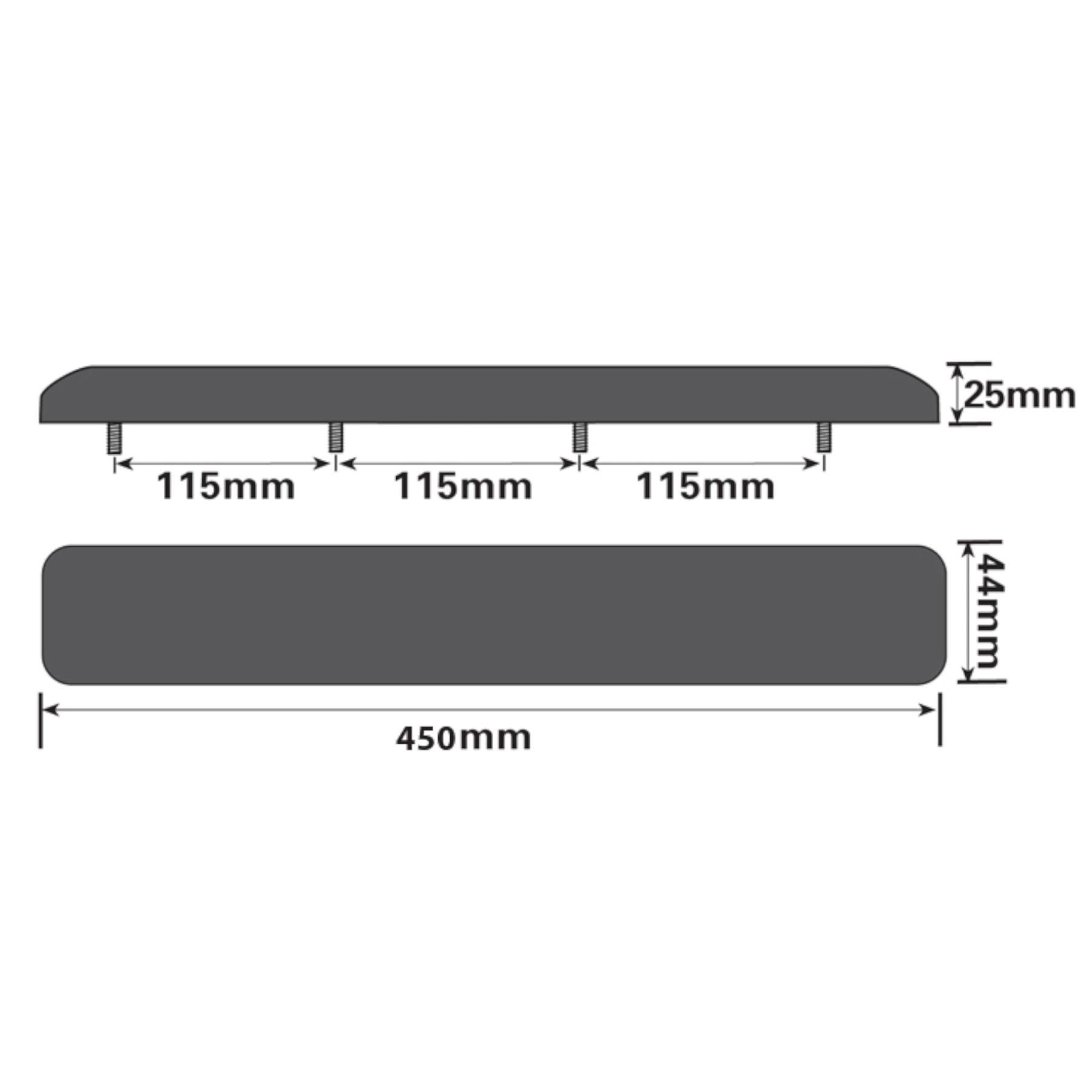 Bloc tampon pour remorque de bateau / jet ski / canot / mini-couchettes 460 mm x 44 mm