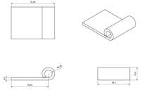 2 Pack Right Hand Steel Lift Off Leaf Hinges 50x80mm Heavy Duty Door Hinge