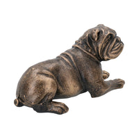 Liegender Pit Bull Terrier Hund Gusseisen Statue Figur Trophäe Ornament Skulptur Staffy