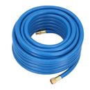 15 Metres Rubber Air Line Air Hose 3/8" Bore With 3/8" BSP Threads Hi-Vis