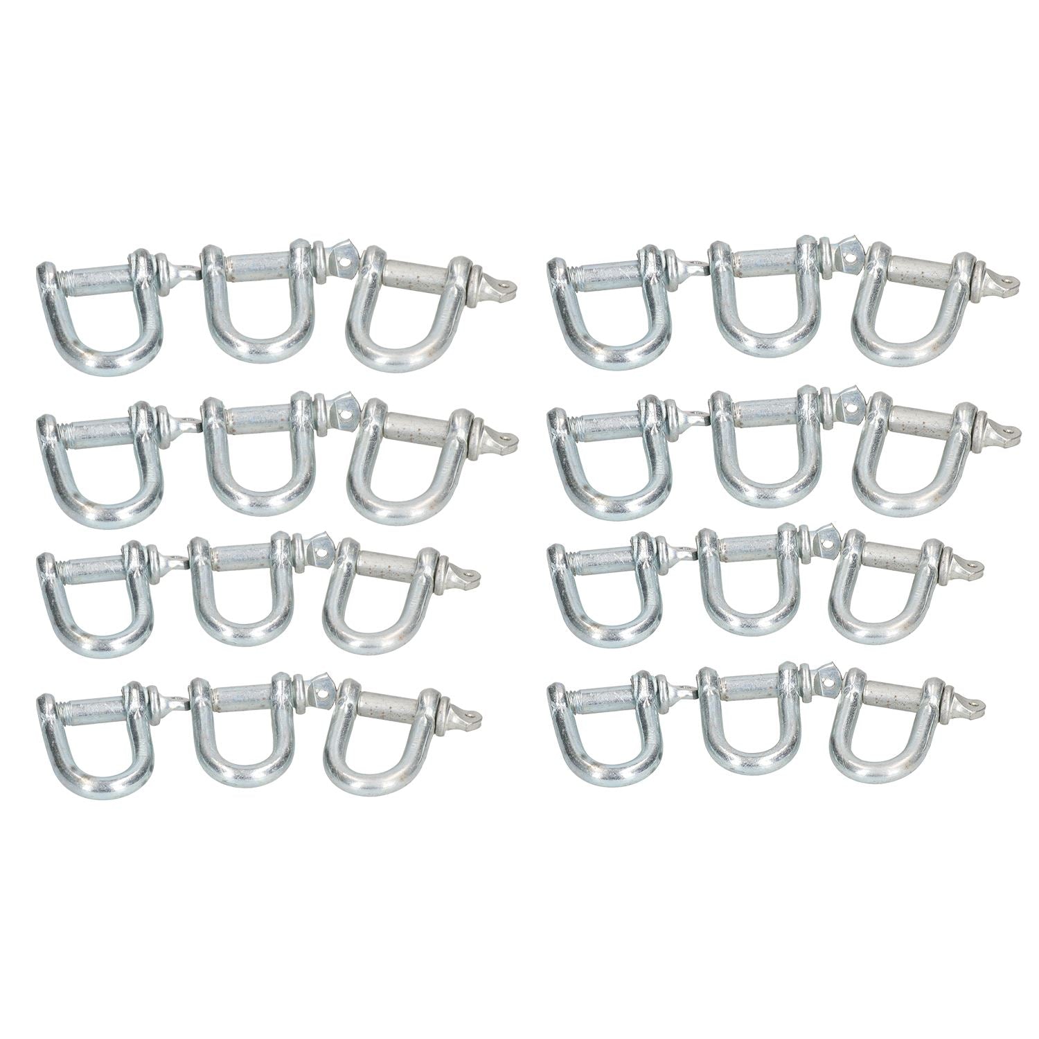 12mm D Shackles Dee Link Towing Rigging Pin Loop Galvanised Steel