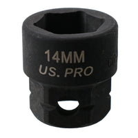 14mm Metric Stubby 3/8" Drive Shallow Impact Socket Hex Shank 25mm Depth