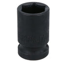17mm 1/2in. Drive Shallow Metric Impact Impacted Socket 6 Sided Single Hex